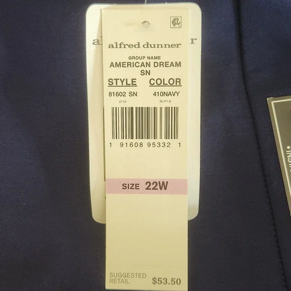 Alfred Dunner Pull-On Shorts Womens Plus Size 22W Solid Navy Blue Allure NWT - Picture 5 of 13